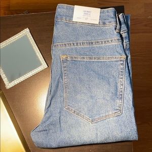 Medium wash blue jeans